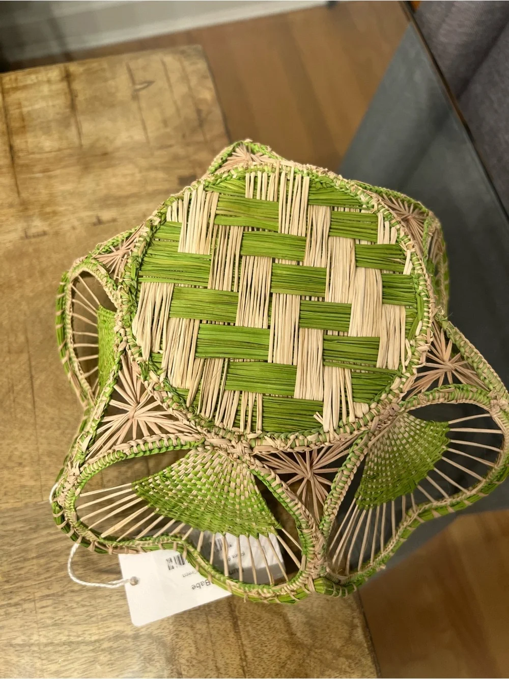 Soleil Flower Bread Basket  handcrafted from natural Iraca palm fibers
